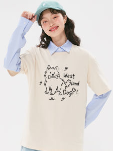 Áo Thun Tay Ngắn Mùa Hè 2025 Phong Cách Hàn Quốc Tay Thường in Họa Tiết Hoạt Hình Dễ Thương Thoải Mái Thoáng Khí