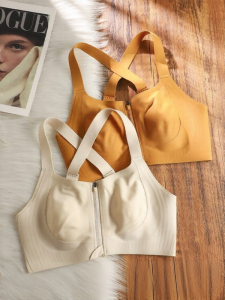 Front Zipper Minimizing Full Coverage Lift and Prevents Side Boobs Sports Bra