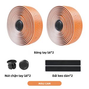 NPY | Băng Quấn Tay Lái Xe Đạp Đường Trường PU Chống Trượt Giảm Xóc Cầm Nắm Thoải Mái Kèm Nút Bịt Đầu 4 Lỗ Dây Đeo Tay Lái Xe Đạp Phụ Kiện Xe Đạp