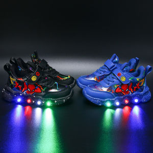 Cotton Shoes for Boys: Size 23-34 Velcro & LED Light-Up Rubber Shoes