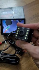 Bộ camera lùi xe tải PKXH68 Màn hình AHD 5inchmắt camera AHD720P vỏ kim loại8 đèn led nhìn đêm