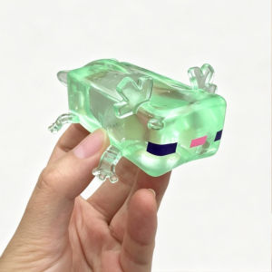 Transparent Cube Axolotl Squishy Toy Maltose Jelly Salamander Fidget Squeeze Slow Rising Stress Relief Sensory Vent Toys Kids.
