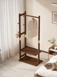 ZHUSHANXIA | Standing Wooden Coat Rack for Home Use