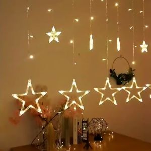 JEECH ไฟคริสมาสต์ ไฟแต่งผ้าม่าน ไฟประดับคริสต์มาส ตกแต่งปีใหม่ งานปาร์ตี้ วันเกิด เทศกาล ไฟLED สำรวจราคา