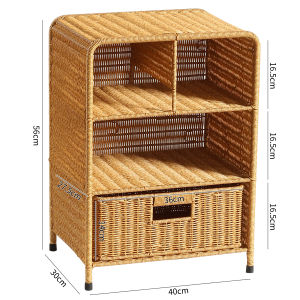 KENS | Tủ Đựng Gần Giường Chất Liệu Tre Nhựa Nhiều Hộc
