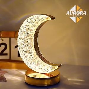 Lampu Meja Lampu Tidur Hias LED Crystal Lamp Moon Star Bedside Lamp Gift Decor