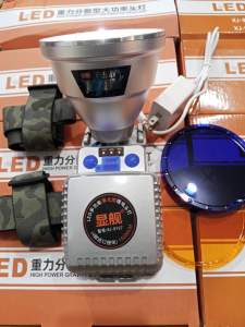 Đèn pin Xj9157 bản nâng cấp của đèn xj9158 chiếu xa 500-1000m  kèm 2 len đổi màu sạc ngược lại cho đt