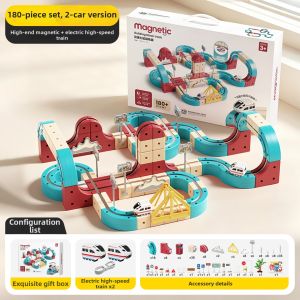 lekate | Magnetic Track Train Building Blocks Educational Toy