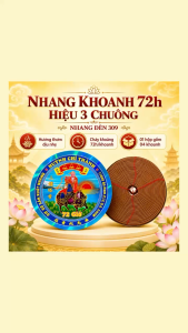 Nhang Khoanh Thơm Đặc Biệt Thời Gian Cháy 72h Hiệu 3 Chuông Hộp 4 Khoanh (Tuỳ Điền Kiện Môi Trường)