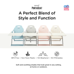 Divo PortaSeat Baby Dining Chair Foldable Baby Chair Seat Feeding Baby Chair Portable Babychair (Blue/Pink)