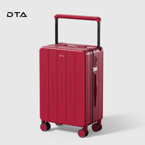DTA | Carry-on Password-protected Pink Leather Travel Luggage