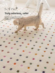 SoFINO | French Cream Polka Dots Ultra-soft Carpet