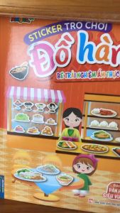 COMBO 2C Sticker Trò chơi đồ hàng - Bé trải nghiệm ẩm thực + Bé đi mua sắm