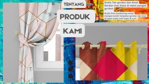 Gorden Jendela Gorden Pintu elegan size L120cm X T225cm Smokring Katun LP
