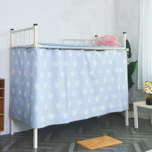 [Front + Side] Student Dormitory Lower Bunk Bed Curtain Pieces Cover Two Sides Bedside Front Cover Cloth Half Shade