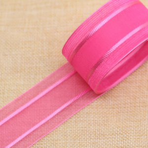 High Quality 1 Meter/Lot 38mm Stripe Broadside Organza Ribbon Party Home Wedding Decoration Gift Wrapping Christmas DIY Material
