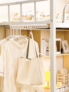 Student Dormitory Bedside Clothes Hanging Hook Rack Storage Organizer Plastic Space Saver for Clothes And Accessories