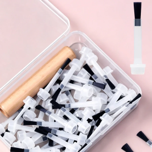 10/50Pcs Multi-functional Replaceable Nail Art Brush Head with Dual-Ended Detachable Wooden Handle Set  Nail Art Tools