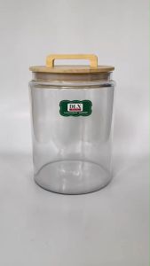 Toples Kaca Bulat Tutup Kayu Pino Ukuran 8.5 Liter Seal