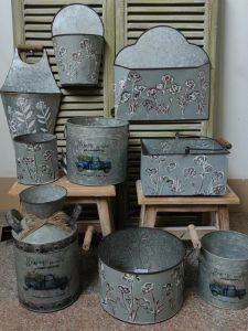 Hộp Đựng Hoa Bằng Sắt Kiểu Nhật Bản Cổ Điển Đồ Trang Trí Hộp Đựng Đồ Bộ Sưu Tập Cửa Hàng Vật Dụng Chụp Ảnh Chậu Hoa