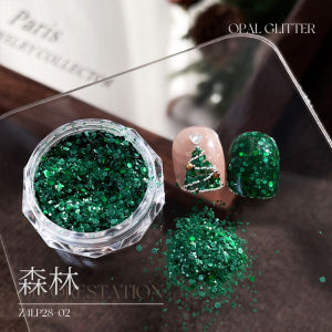 Kaniu Ice-Crystal Snowflake Glitter Nail Art Set Trending White Rhinestone Sparkling Silver Christmas Assorted Nail Decorations