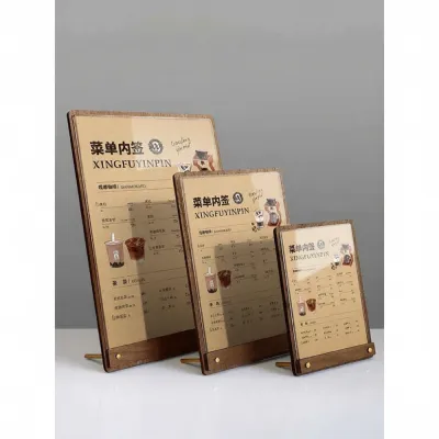 Transparent Customized Acrylic A4 Menu Board