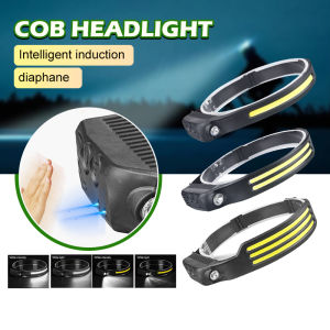 Induction Headlamp Led Headlight Waterproof Rechargeable Motion Sensor Head Light Outdoor Riding Light Night Running Light Strong Light Headlamp Fishing lamp