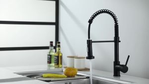 BOOMBANG Kitchen Faucet With Pull Out Spray SUS304 Stainless Steel Kitchen Sink Faucet 360° Rotation Durable Flexible Adjustable