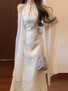 CHANGTONG | Đầm Cheongsam Mới Phong Cách Trung Quốc và Pháp Elegance Graceful Mùa Hè