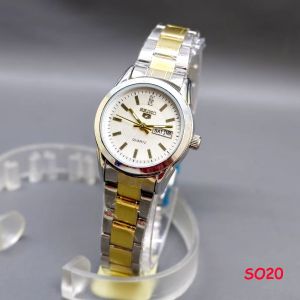 Jam Tangan Seiko Wanita Rantai Stainless Tanggal Hari Aktif Free batre Maloji Watch