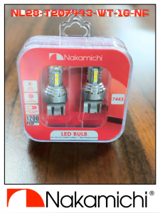 NAKAMICHI BULB T20 7443 DOUBLE CONTACT BRAKE LIGHT 16 LEDS 340 LUMENS/PAIR 1200 LUMENS/PAIR NON FLASH12V WHITE 6000K