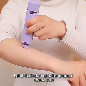 2 in 1 Alat Cukur Bulu Wanita Epilator Wanita Tahan Air dengan Kepala Ganda Keramik Cukuran Shaver Alis Bulu Halus Elektrik Mini Portable