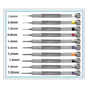 10 Chiếc Micro Chính Xác Bộ Tua Vít 0.6-2.0MM Thép Không Gỉ Thép Carbon Cho Kính Mắt Kính Mát Thợ Đồng Hồ Chuyên Nghiệp Bộ Dụng Cụ Sửa Chữa