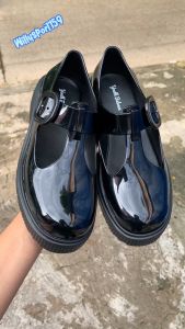 Sepatu Fashion Wanita Slip On Formal Motif Tali Gesper Platform Sandal Sol Tebal