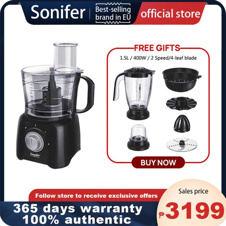 Sonifer Store 1.5L capacity Compact Food Processor & Vegetable Chopper