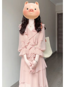 QINGMUZI | Unique Graceful Cool Elegant Summer Dress Set
