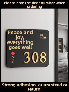 ZHICAIYOU | Custom Luxury Door Number Plate Acrylic