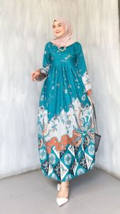 Gamis Batik Sriwedari Maxi Bumil/Busui Viral 2024 jumbo terlaris