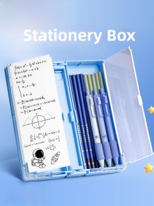 MONLEYTA | Multifunctional Reading Stand Large Capacity Pencil Case Three-in-One Stationery Box For Primary School Children Cute Black Technology