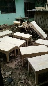 Meja Serbaguna Tinggi 22cm: Meja Kayu Jati Belanda & Meja Makan Lebar 32cm