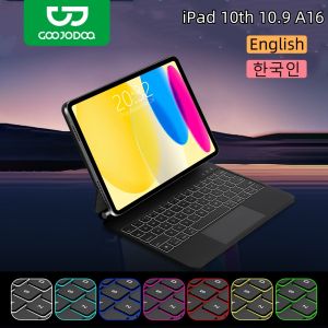GOOJODOQ | GOOJODOQ Magic Keyboard for iPad 10th 10.9 A16 11th Gen keyboard Case Multi-Touch trackpad with Backlight