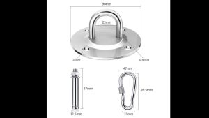 Bộ áp trần đĩa bay kèm móc dùng tro võng treo xích đu treo đèn trang trí