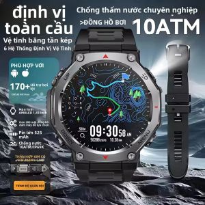 Đồng Hồ Thông Minh T-Rex 3 Ultra GPS Đồng Hồ Thể Thao Quân Sự Chống Nước 5ATM Có NFC BT Gọi La Bàn Đèn Pin Theo Dõi Nhịp Tim Cho Nam Giới Phụ Nữ