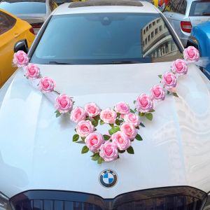 Rose Artificial Flower for Wedding Car Decoration Bridal Romantic Fake Rose Flower Valentines Day Gift Party Holiday Supplies