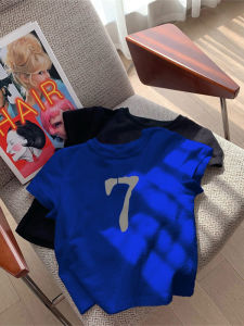 DVDK | Klein Blue Sleeve Short T-Shirt For Women Cotton Fitted