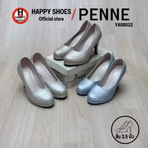[🥇เพนเน่แท้100%🔢ไซส์35-40👠ส้น 3.5 นิ้ว] PENNE รองเท้ากากเพชรส้นสูง รองเท้าคัทชูกากเพชร กากเพชรหัวแหลม รุ่น YA88022 สวย มั่นใจ สง่างาม