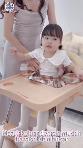 2 In 1 Baby Dining Chair Feeding Adjustable Children High Chair Safe Baby Chair Baby Eating Chair With Safety Belt