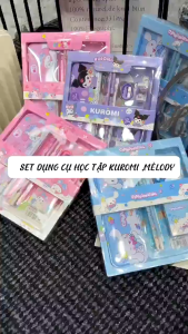 Hộp dụng cụ học tập 7 món hoạ tiết hoạt hình đáng yêu