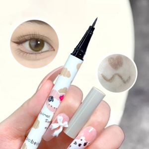Ultra Fine Liquid Eyeliner Pen Waterproof Smudge-proof Lasting Quick Dry Precise Tip Eyeliner for Natural Eye Makeup 3 Colors