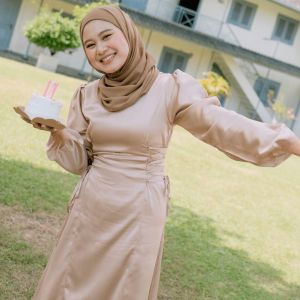 NEW DRESS SATIN MURAH KEKINIAN / DRESS BRIDESMAID TERBARU 2024 / DRESS LEBARAN / GAMIS LEBARAN TERBARU / GAUN LEBARAN / PAKAIAN WANITA / BISA COD
